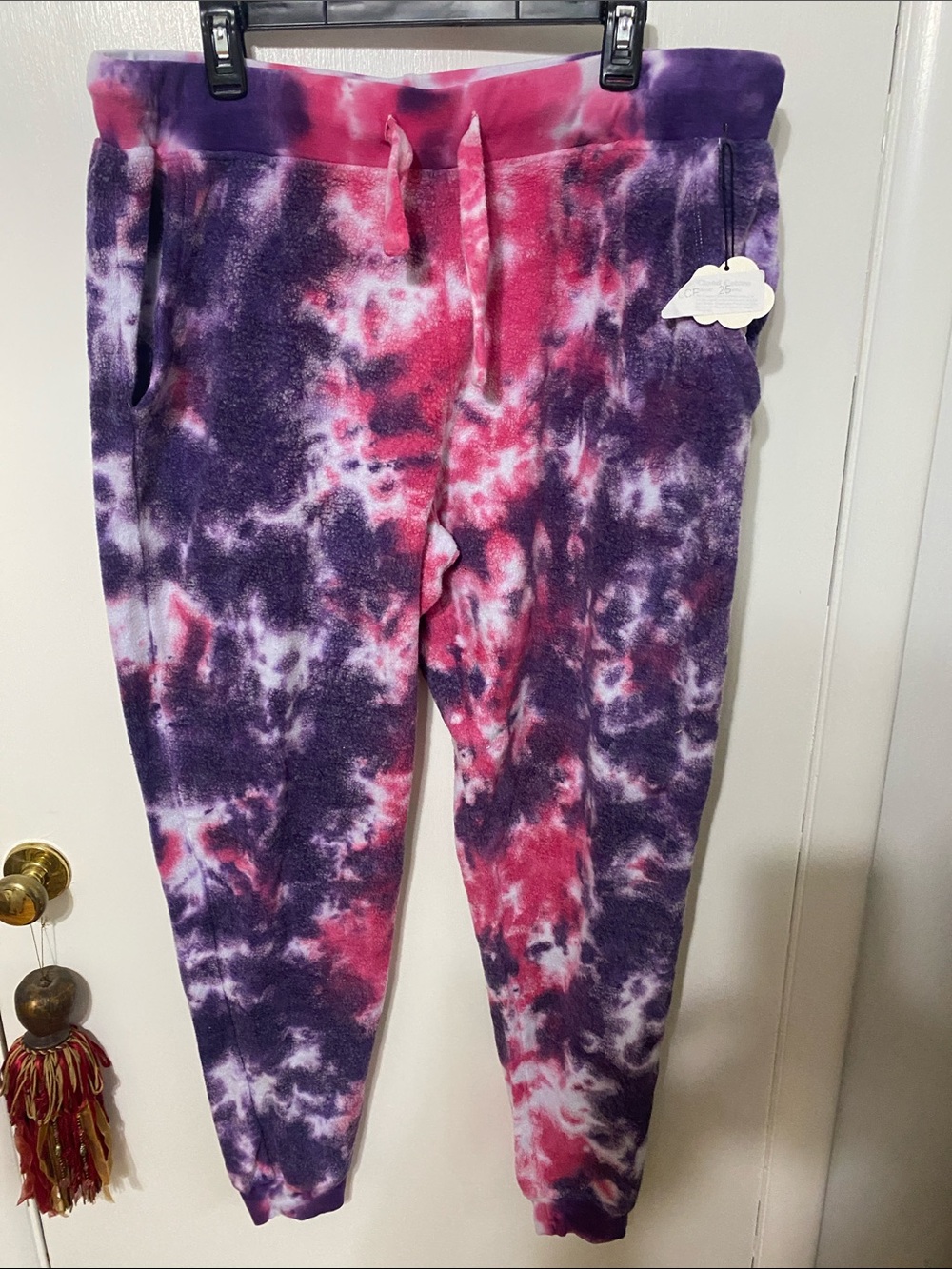 Soft Serve Clothing Tie-Dye Straight Leg Joggers - Purple & Pink